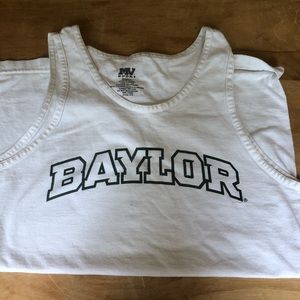 White Baylor Athletic Tank top Size Small